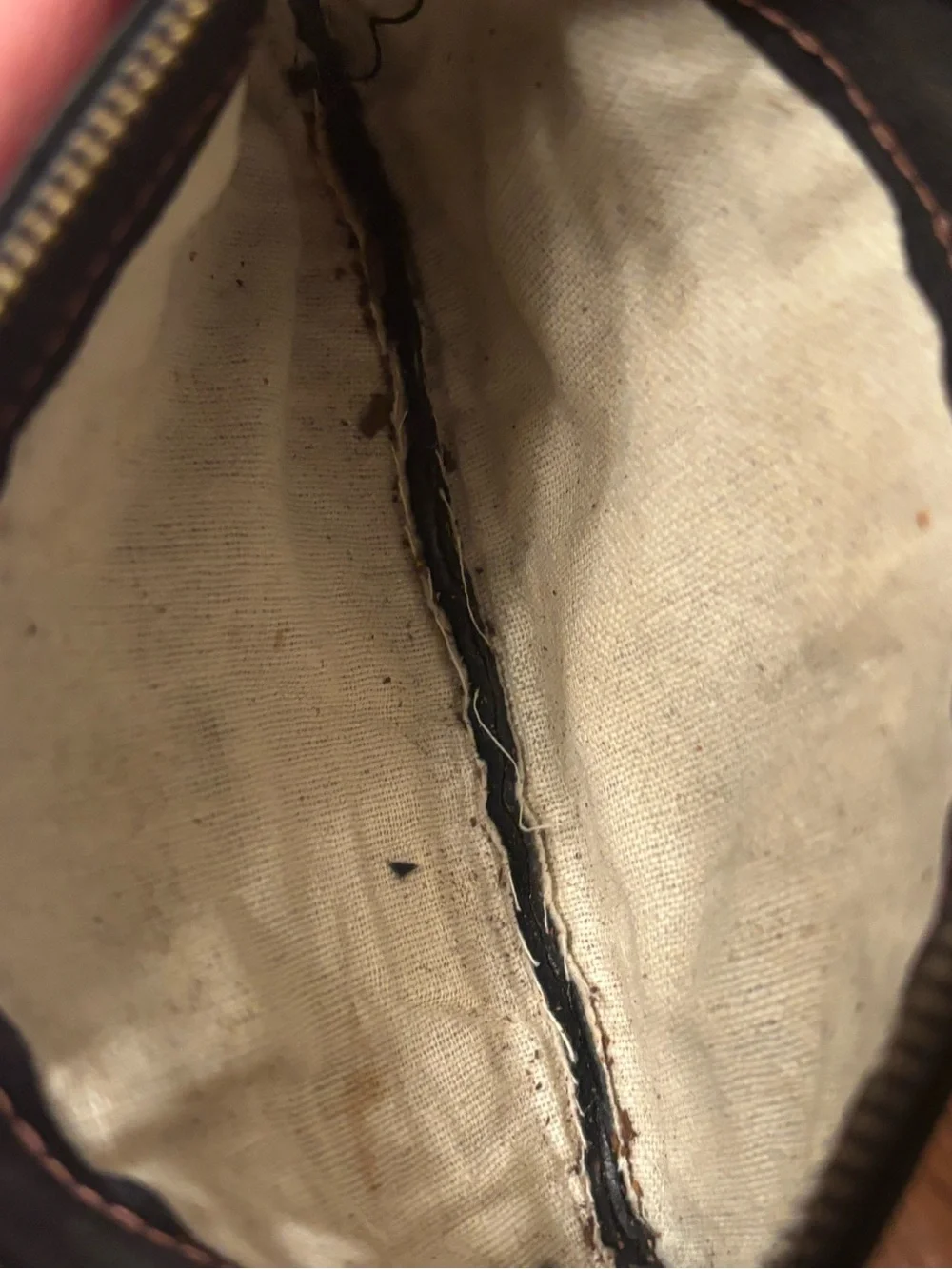 Vintage Black Capeskin Leather Zipper Pouch / Coin Purse